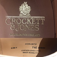 クロケット&ジョーンズ“HOBART 5/ホバート5”UK 7 1/2E　(26～26.5cm)